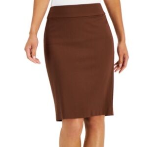 Anne Klein compression pencil skirt espresso brown